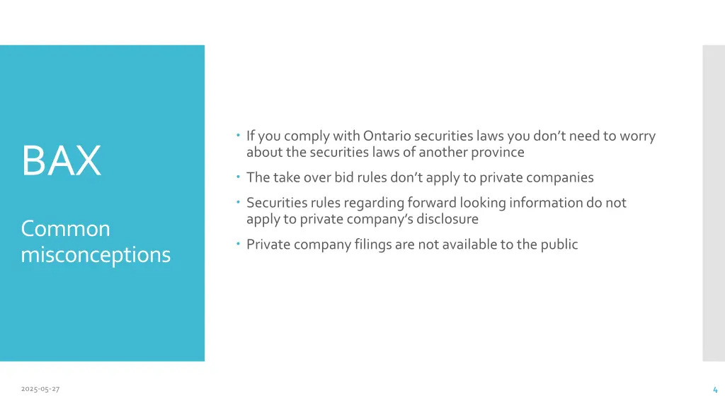 if you comply with ontario securities laws
