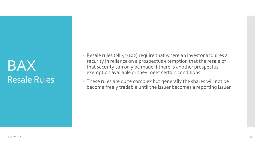 resale rules ni 45 102 require that where