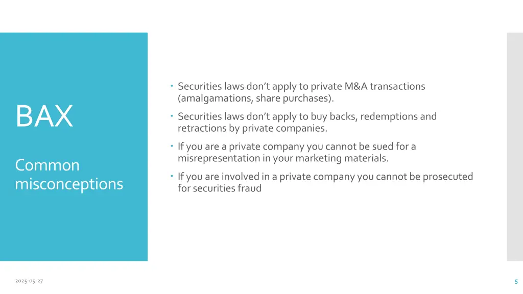 securities laws don t apply to private