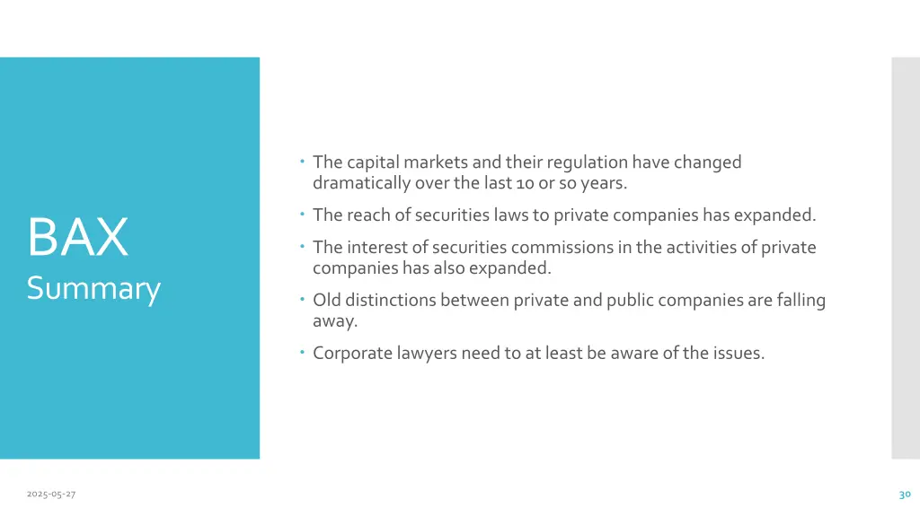 the capital markets and their regulation have