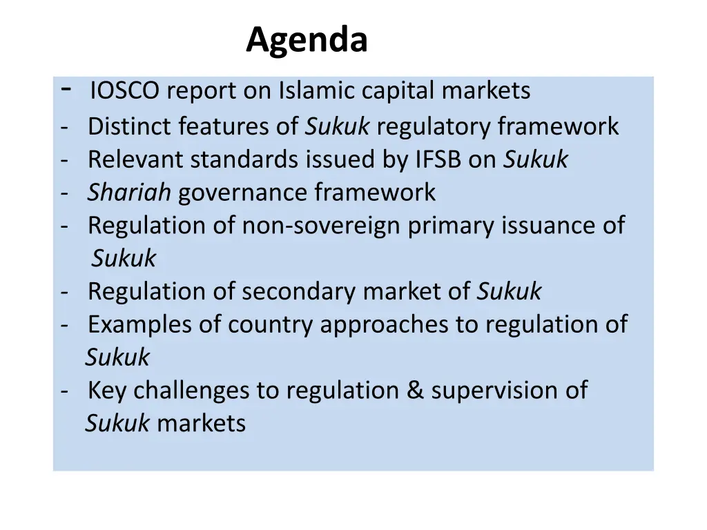 agenda