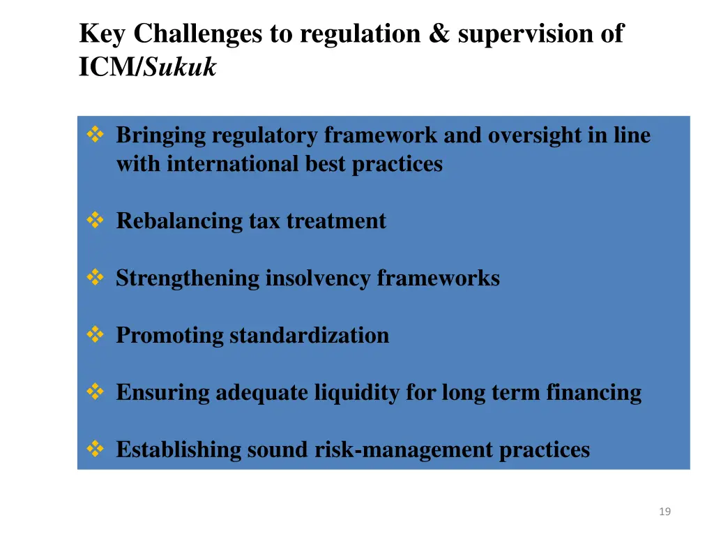 key challenges to regulation supervision