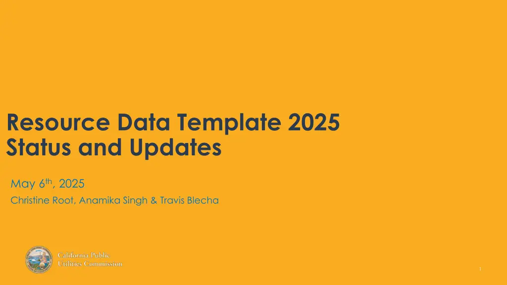 resource data template 2025 status and updates