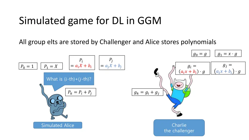 simulated game for dl in ggm
