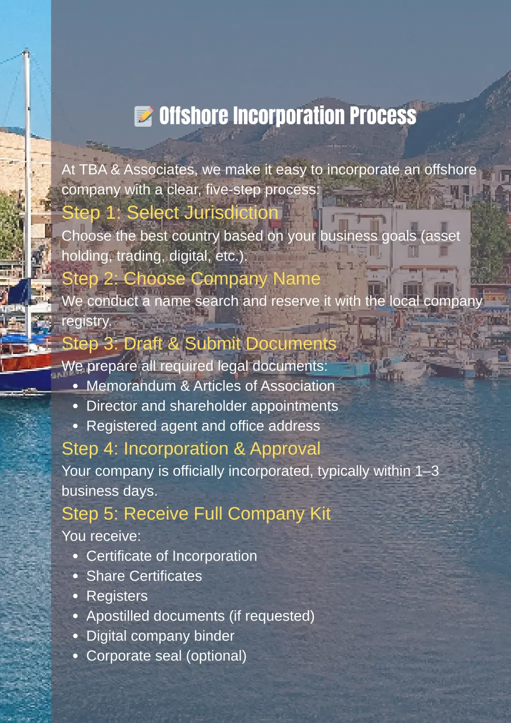 offshore incorporation process