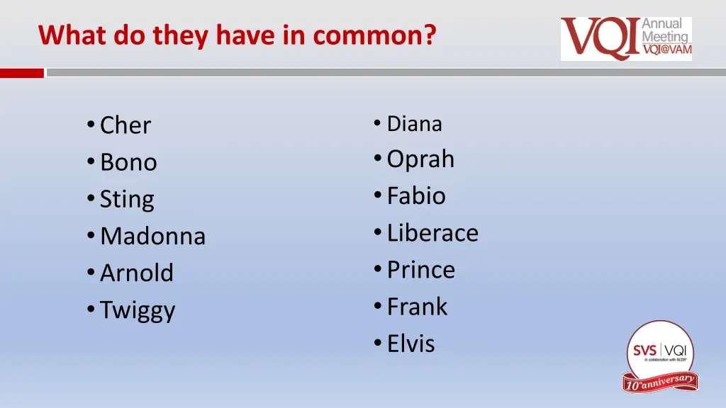 what do they have in common