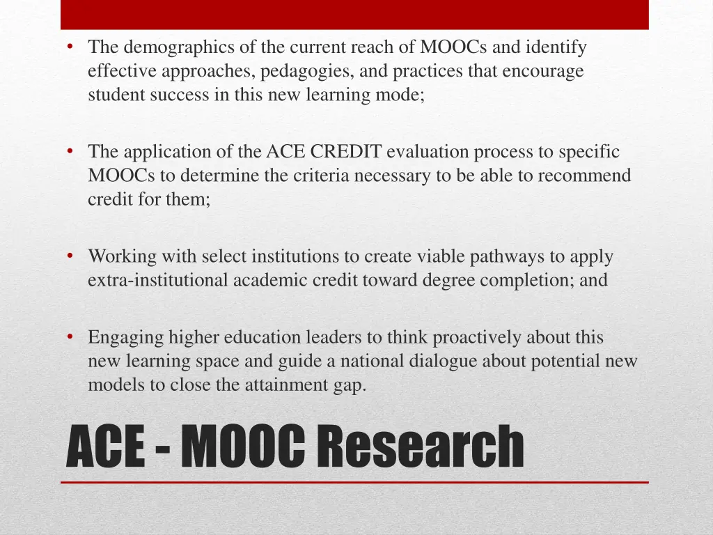 the demographics of the current reach of moocs