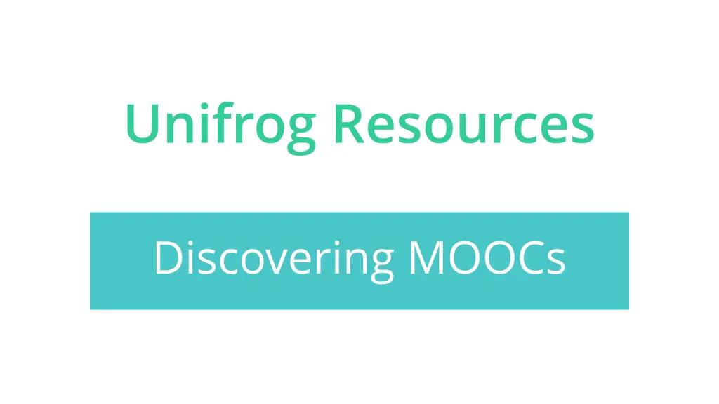 unifrog resources