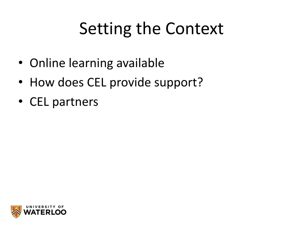 setting the context