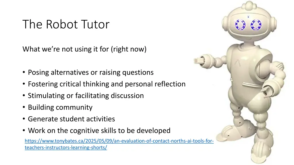 the robot tutor 2