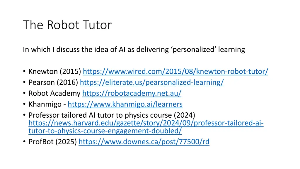 the robot tutor