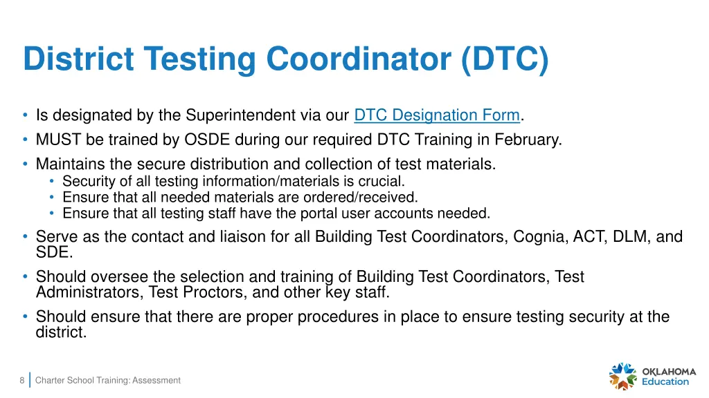district testing coordinator dtc