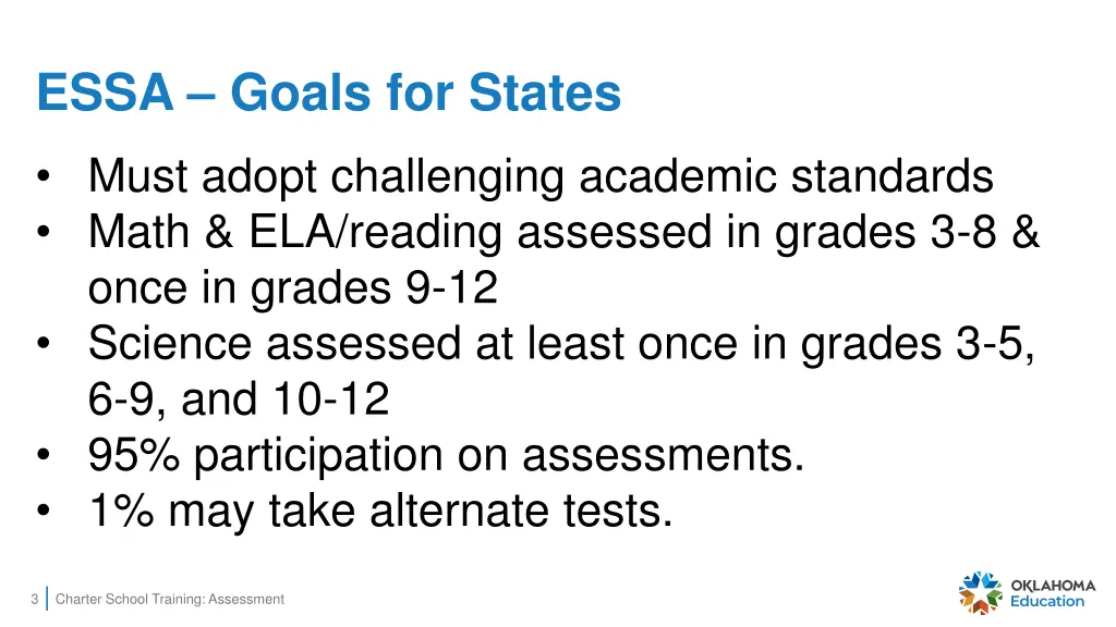essa goals for states