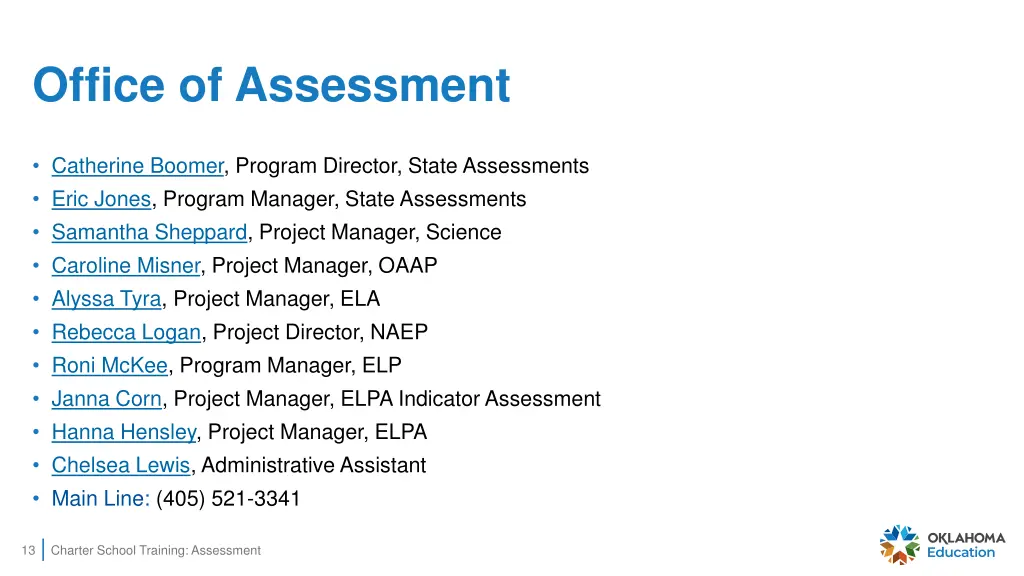office of assessment