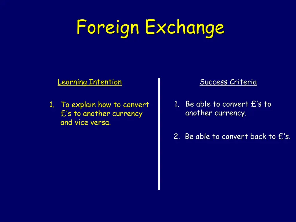 foreign exchange