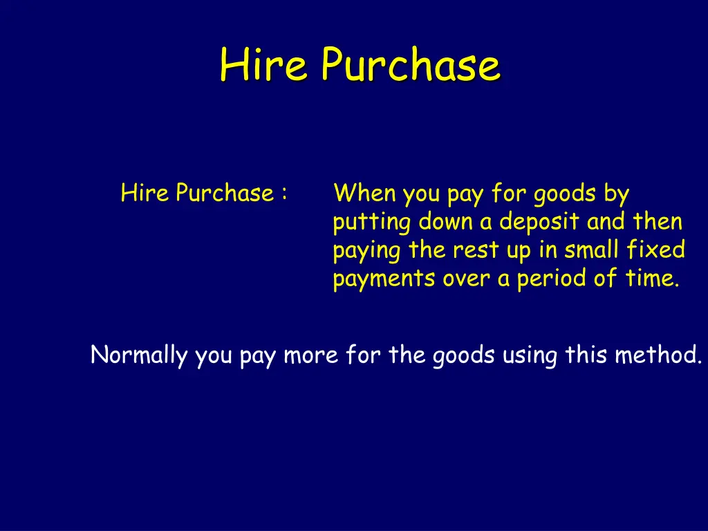 hire purchase 1