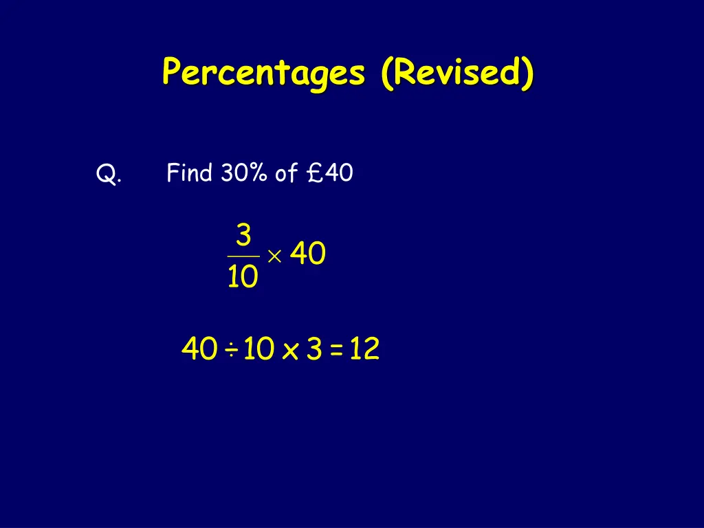 percentages revised 1