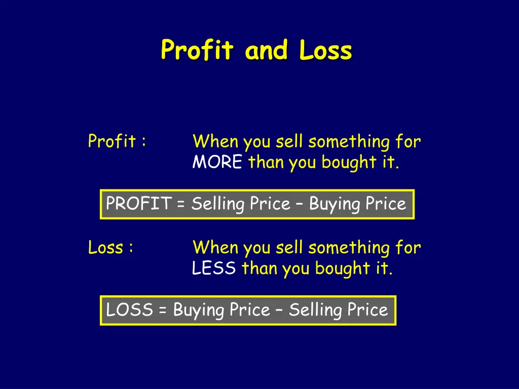 profit and loss 1
