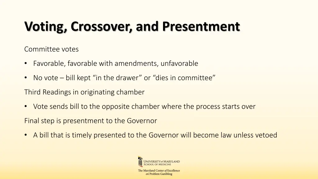 voting crossover and presentment