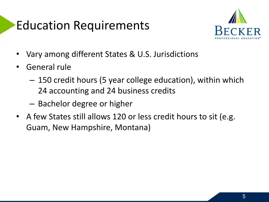 education requirements