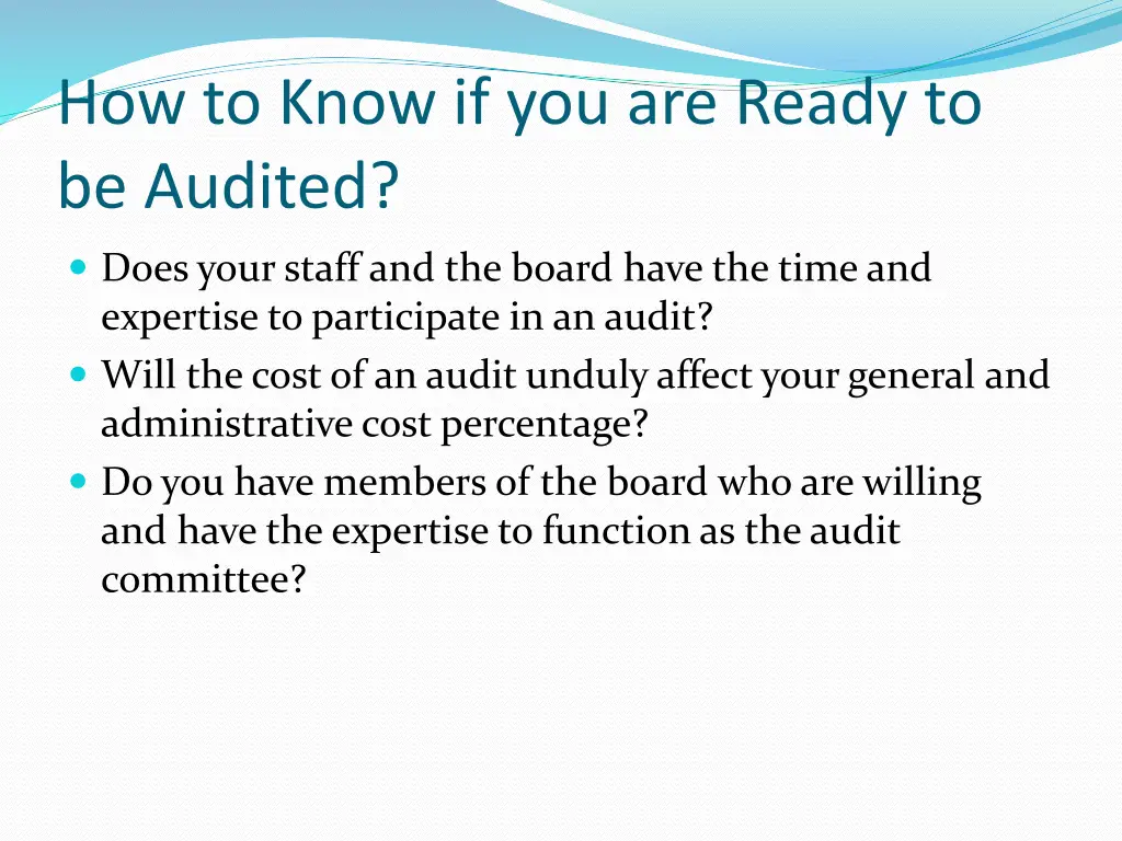 how to know if you are ready to be audited 1