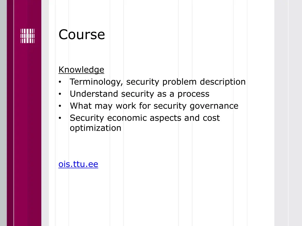 course 1