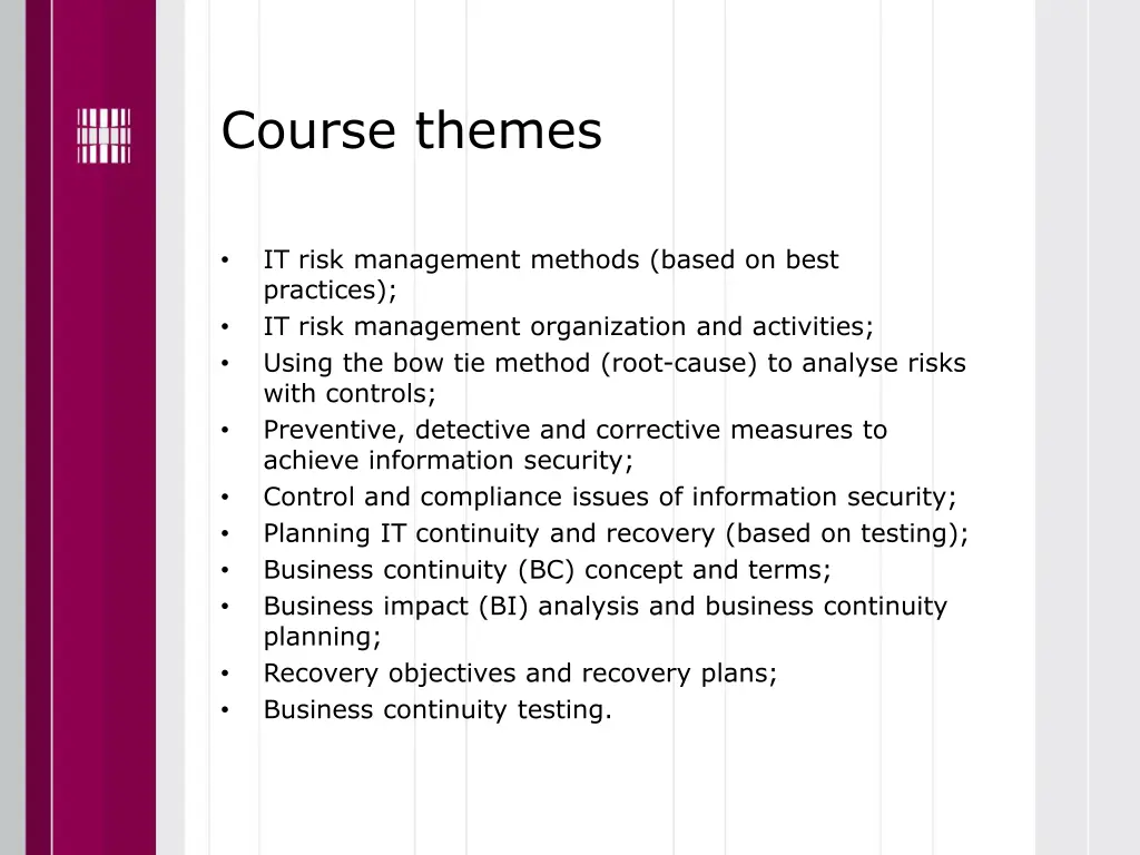 course themes 1