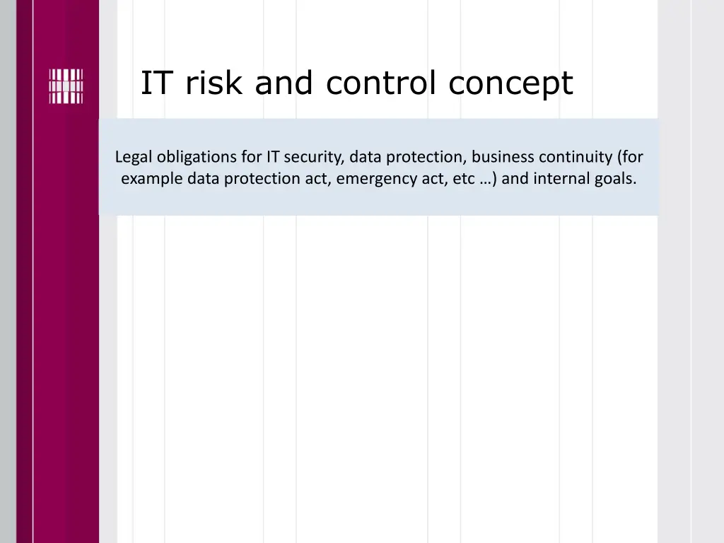 it risk and control concept 1