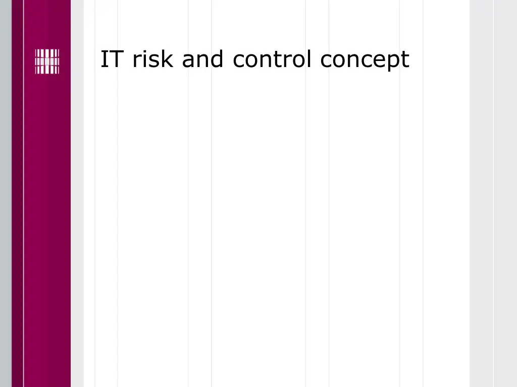it risk and control concept