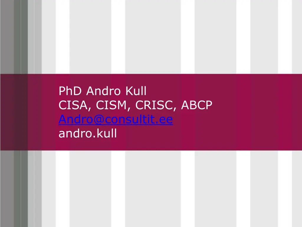 phd andro kull cisa cism crisc abcp