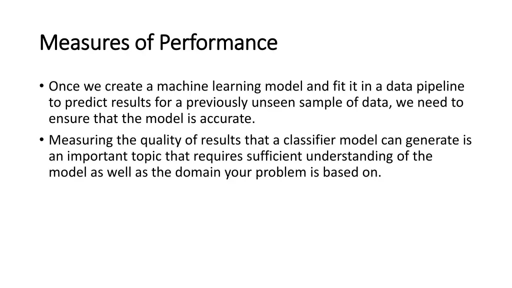 measures of performance measures of performance