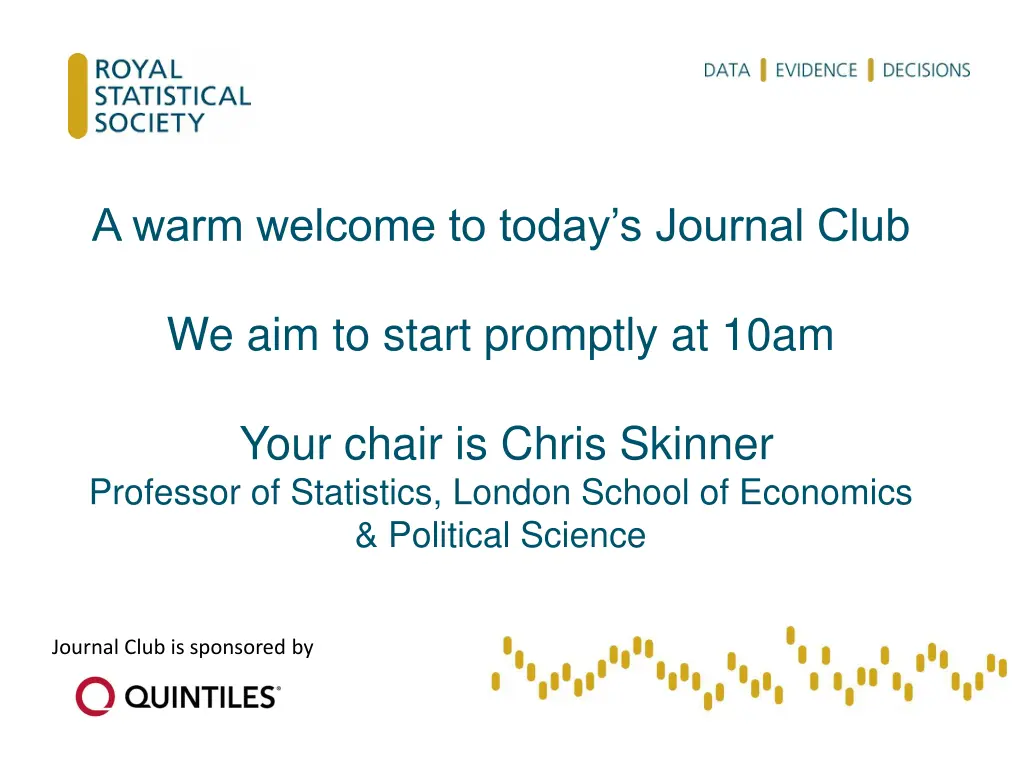 a warm welcome to today s journal club