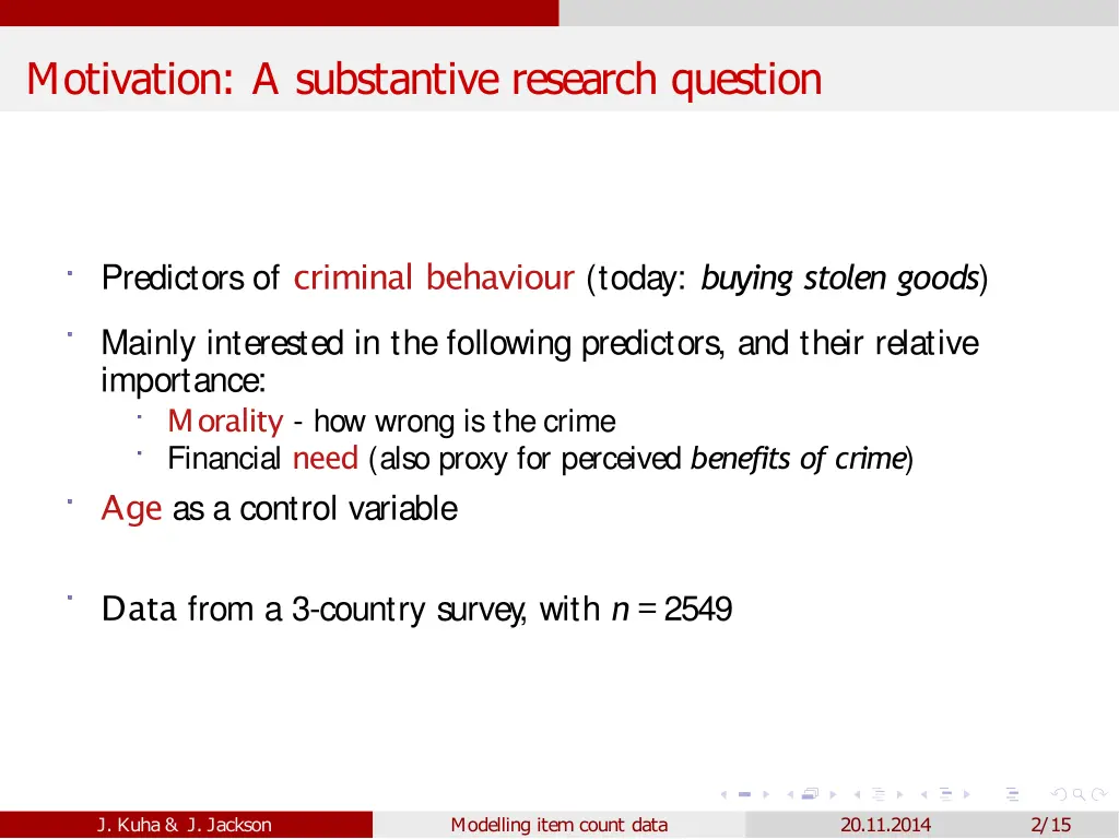 motivation a substantive research question