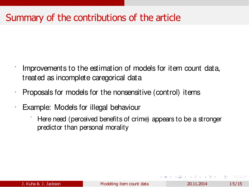summary of the contributions of the article