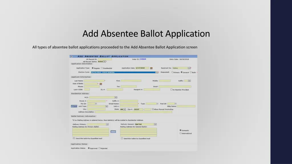 add absentee ballot application