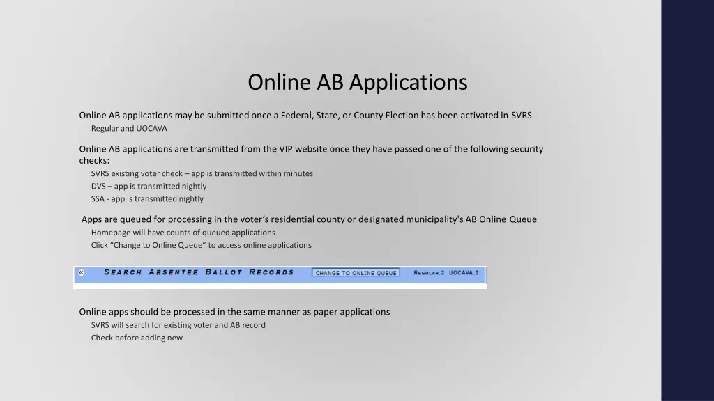 online ab applications