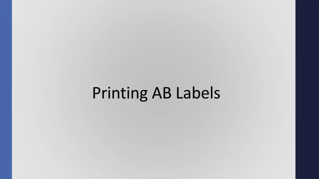 printing ab labels