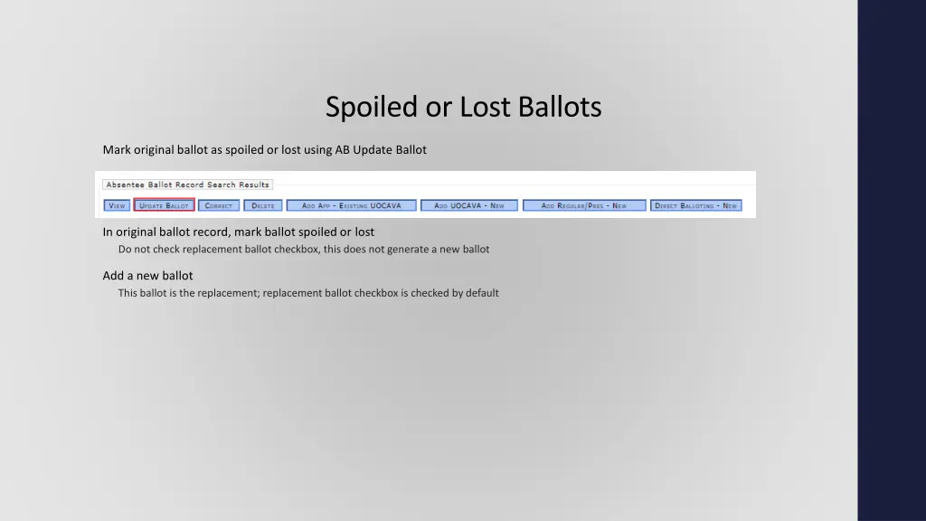spoiled or lost ballots