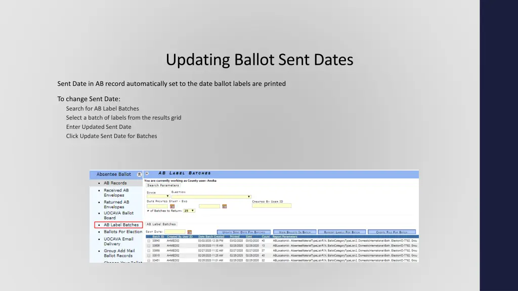 updating ballot sent dates