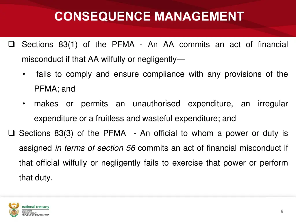 consequence management