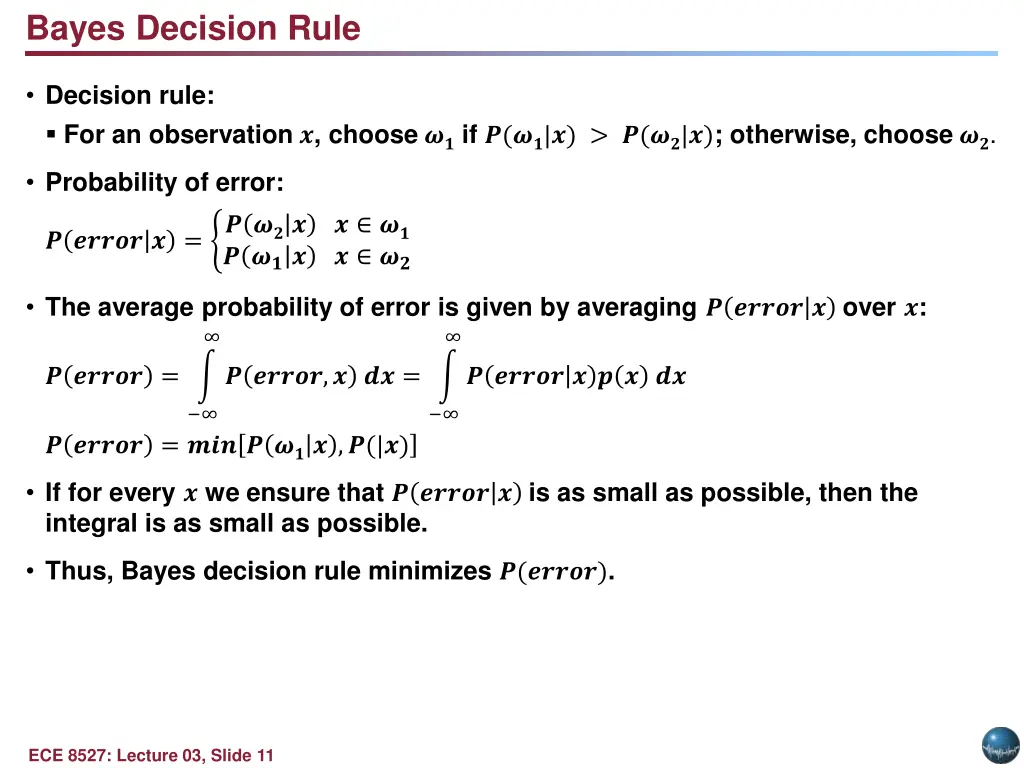 bayes decision rule