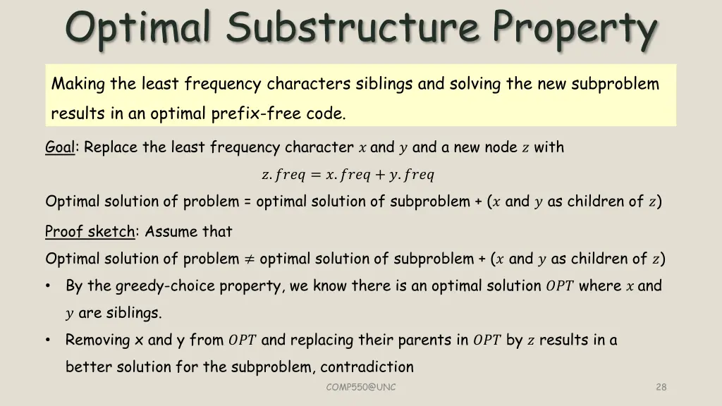 optimal substructure property