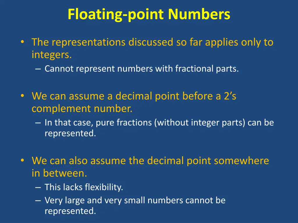 floating point numbers