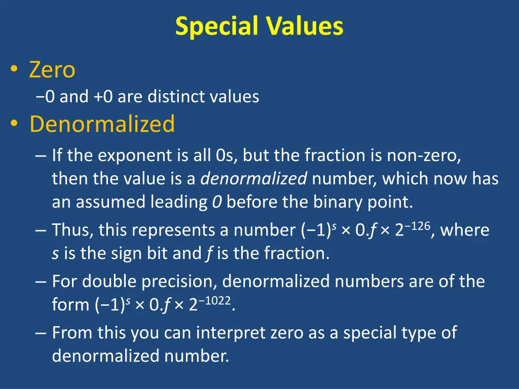 special values