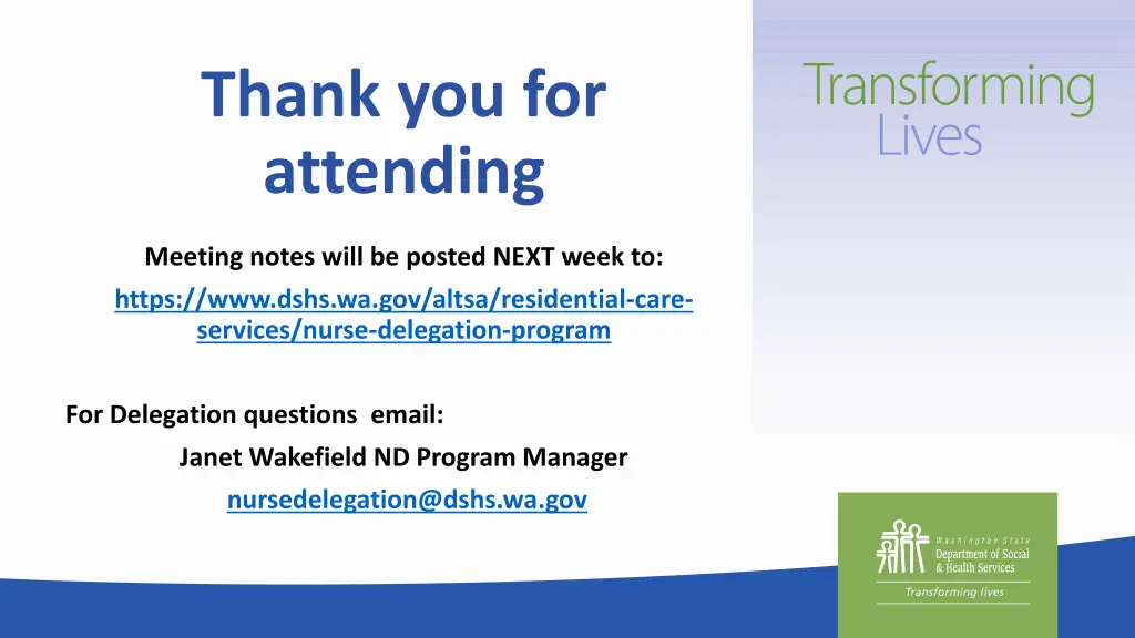 thank you for attending