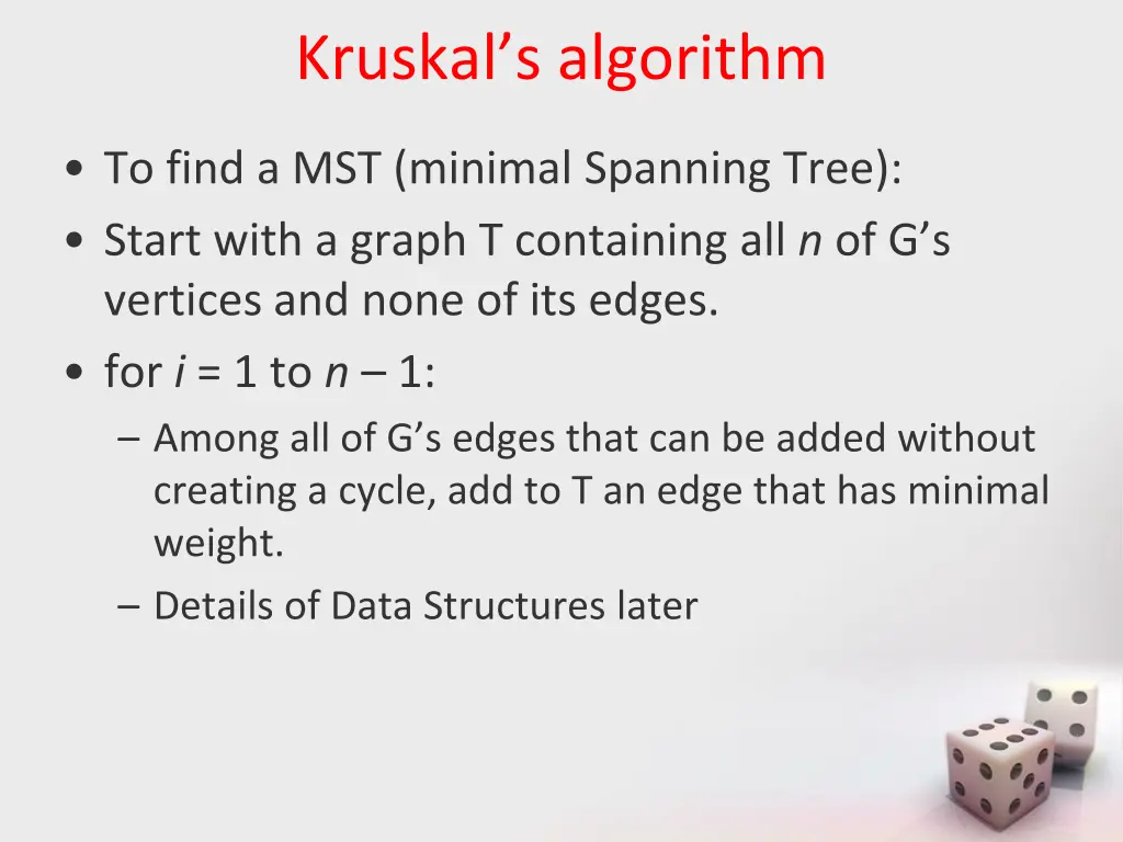 kruskal s algorithm