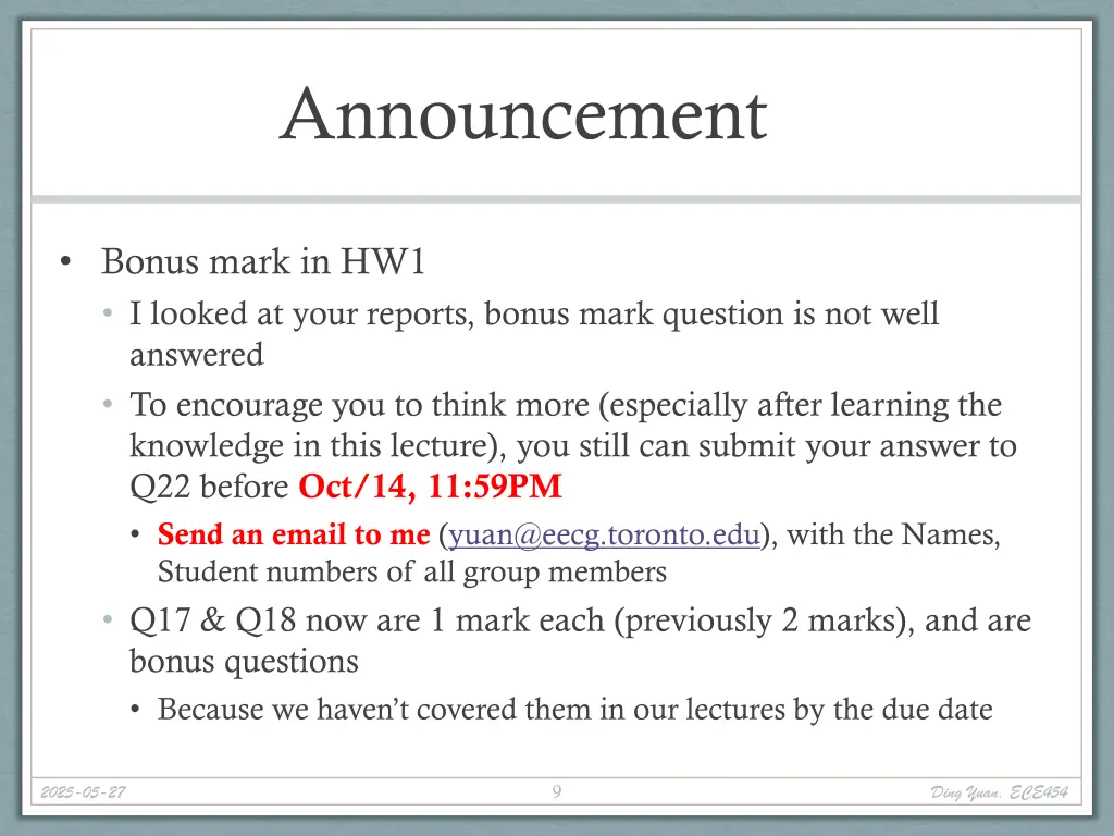 announcement