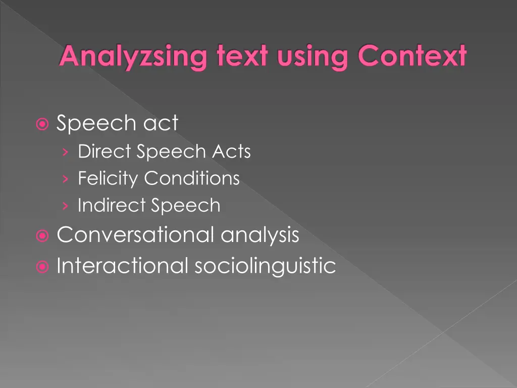 analyzsing text using context