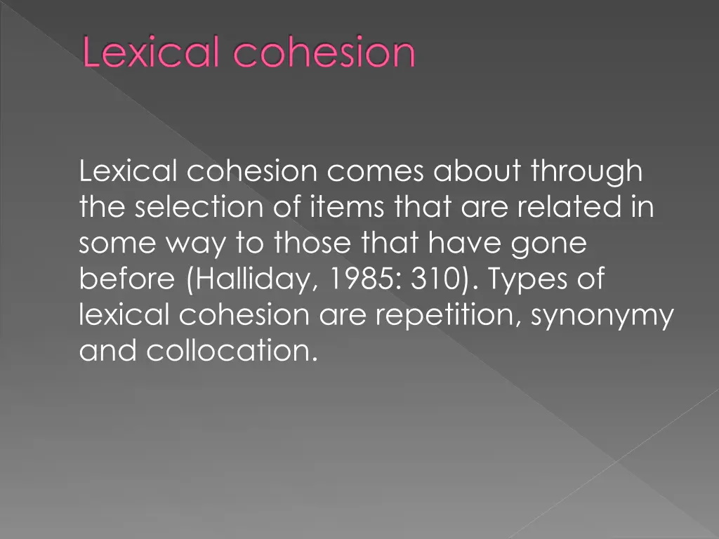 lexical cohesion