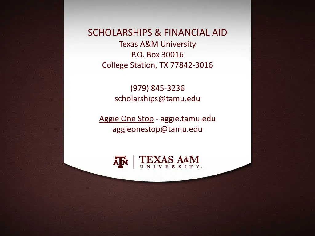 scholarships financial aid texas a m university
